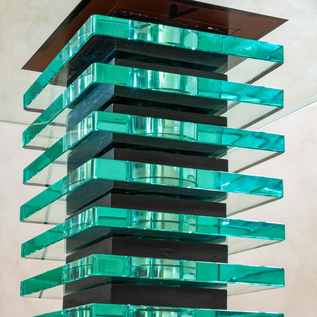 Wood Crystal Table by Pietro Chiesa for Fontana Arte, 1930s For Sale - Image 7 of 8