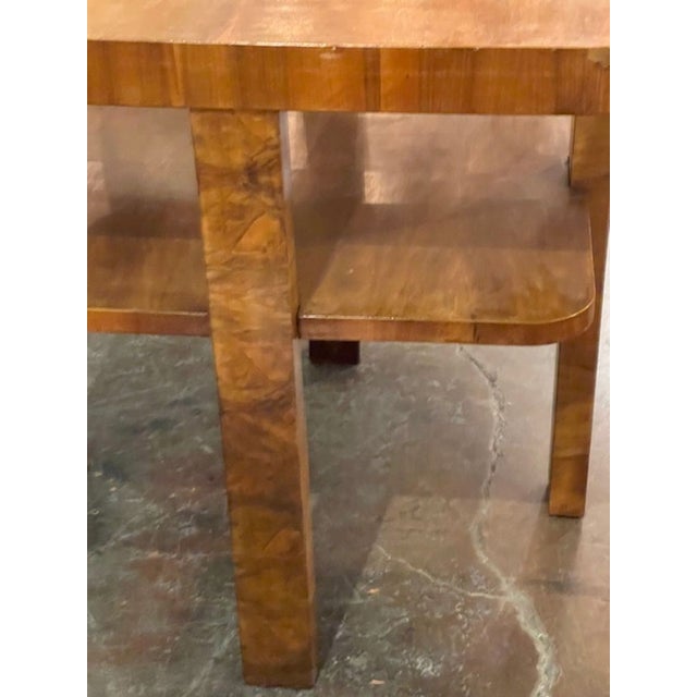 Art Deco Italian Art Deco Style Walnut Side Table For Sale - Image 3 of 6
