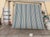 Handmade Thick Woolen Flat Weave Rug, Sky Blue and White Striped Wool Rug - 8'x8' For Sale - Image 10 of 14