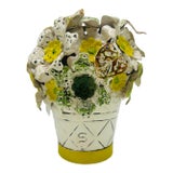Vintage Metal Tole Flower Arrangement For Sale