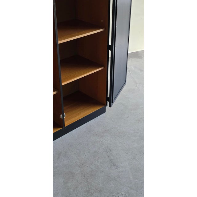 Wood Black Oak Brutalist Cabinet, 1970s For Sale - Image 7 of 8