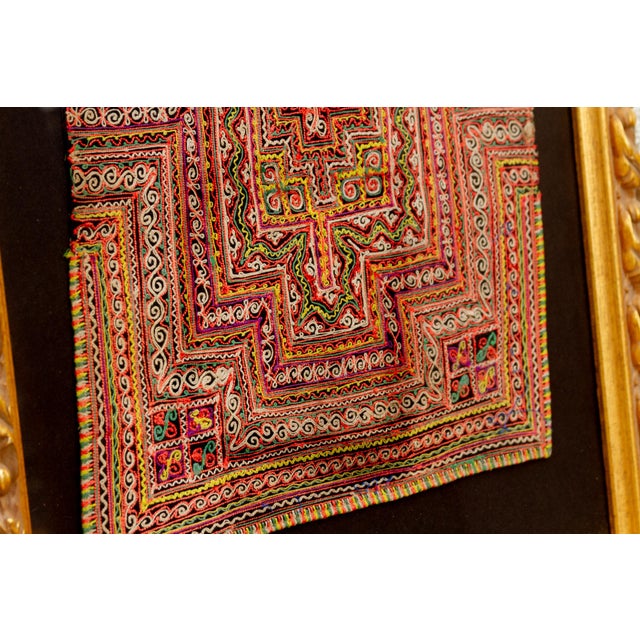 Antique Hmong Baby Carrier Framed Textile For Sale In Los Angeles - Image 6 of 10