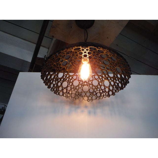 Contemporary Steel Pendant Light For Sale In New York - Image 6 of 6