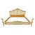 An elegant double bed in lacquered and hand-painted wood, crafted in the first half of the 20th century in Venetian style,...