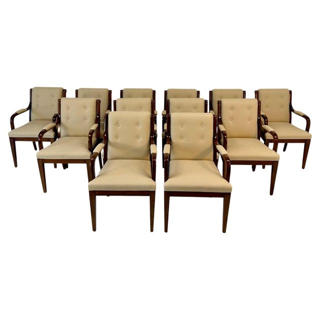 Vintage Italian Neoclassical Dining Chairs, 1950s, Set of 12 For Sale - Image 14 of 14
