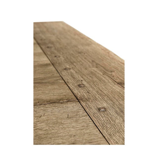 Large Rustic Oak Dining Table For Sale - Image 9 of 9