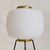 Mid-Century Modern 1950s Italian Tripod Floor Lamp with Opaline Globe Shade For Sale - Image 3 of 6