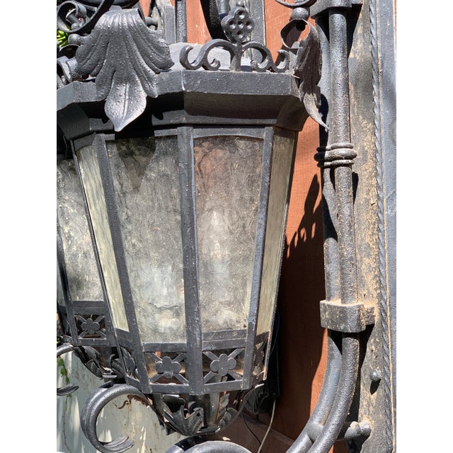 Spanish Style Wrought Iron Sconces - Set of 4 For Sale - Image 4 of 13
