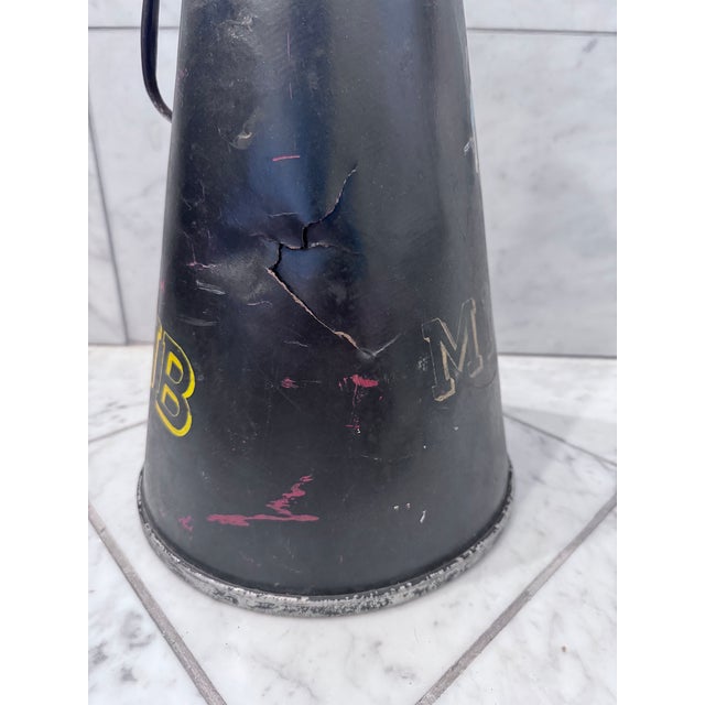 Metal “Stud House P Club” Vintage Cheerleader Megaphone For Sale - Image 7 of 7