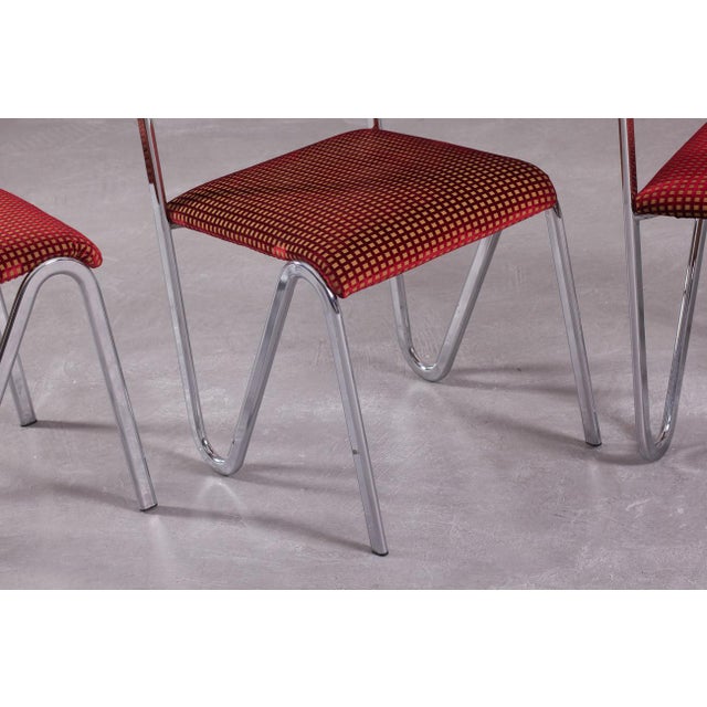 Vintage Steel Stacking Chairs, Germany, 1980s, Set of 4 For Sale - Image 10 of 13