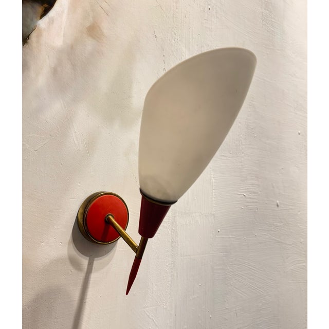 Green Vintage Sconces, 1950s, Set of 2 For Sale - Image 8 of 11