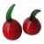 Pair of Vintage Blown Glass Cherries For Sale