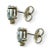 These stunning 14K white gold stud earrings feature captivating oval aquamarine gemstones, each accented by a sparkling...