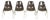 Charles & Ray Eames for Herman Miller DSS Seal Brown Stacking Shell Chairs | Set of Four For Sale