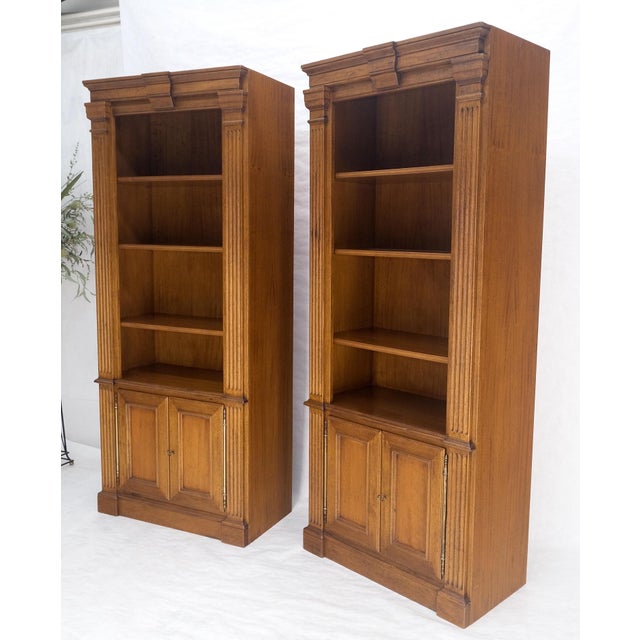 Pair of Super Fine Federal Style Frutiwood Bokcases by Bloomingdale's Italy MINT For Sale - Image 15 of 16