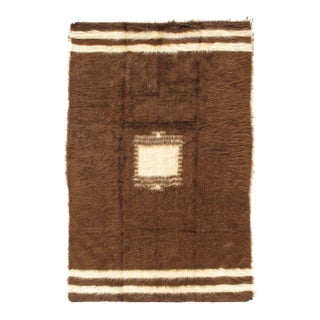 Antique Mohair Wool Navajo Design Rug For Sale