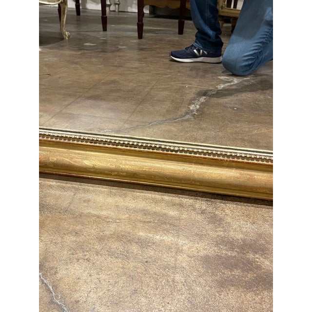 Gold 19th Century Louis Philippe Mirror With Crest For Sale - Image 8 of 10