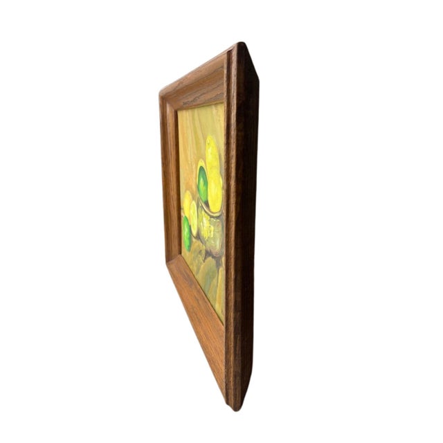 1968 Framed Citrus Still Life Oil Painting, Signed For Sale - Image 4 of 16