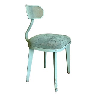 1950s Industrial Metal Mesh Side Chair in the Manner of Jean Prouvé For Sale