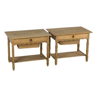 Scandinavian Modern Oak Side Tables by Henning Kjærnulf, 1960s, Set of 2 For Sale