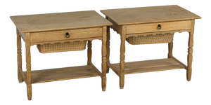 Scandinavian Modern Oak Side Tables by Henning Kjærnulf, 1960s, Set of 2