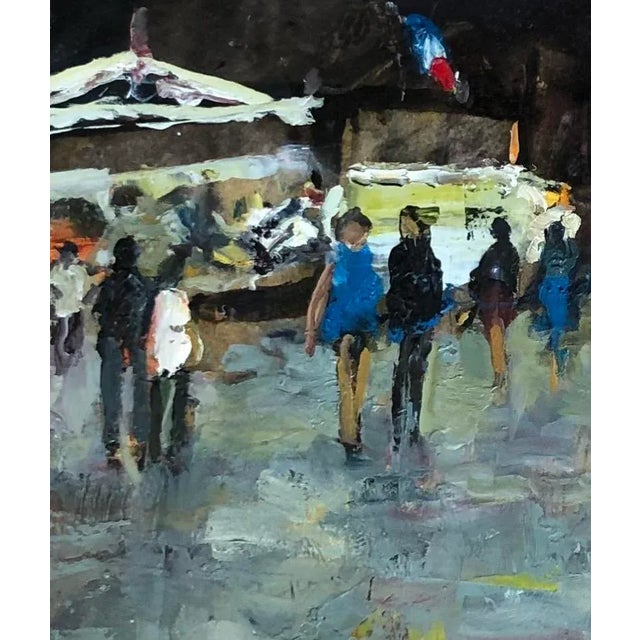 Adolfo Carducci, Promenade à la fête foraine, Oil on Wood, Framed For Sale - Image 5 of 9