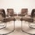Metal Italian Astro Chrome and Taupe Suede Armchairs by Guido Faleschini for I4 Mariani, 1979, Set of 6 For Sale - Image 7 of 18