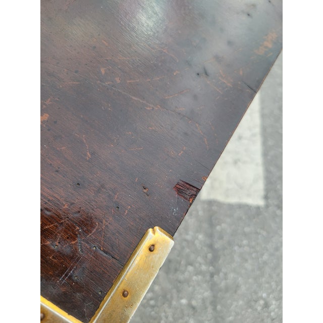 Vintage Campaign Hide Away Twin Size Murphy Bed Cabinet For Sale - Image 18 of 18