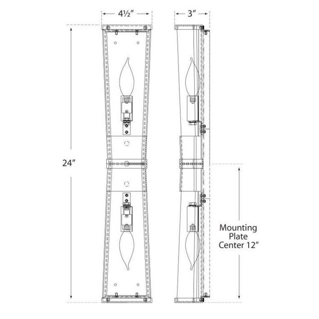 Transitional Chapman & Myers for Visual Comfort Signature Carew Linear Sconce in Polished Nickel with White Glass For Sale - Image 3 of 3