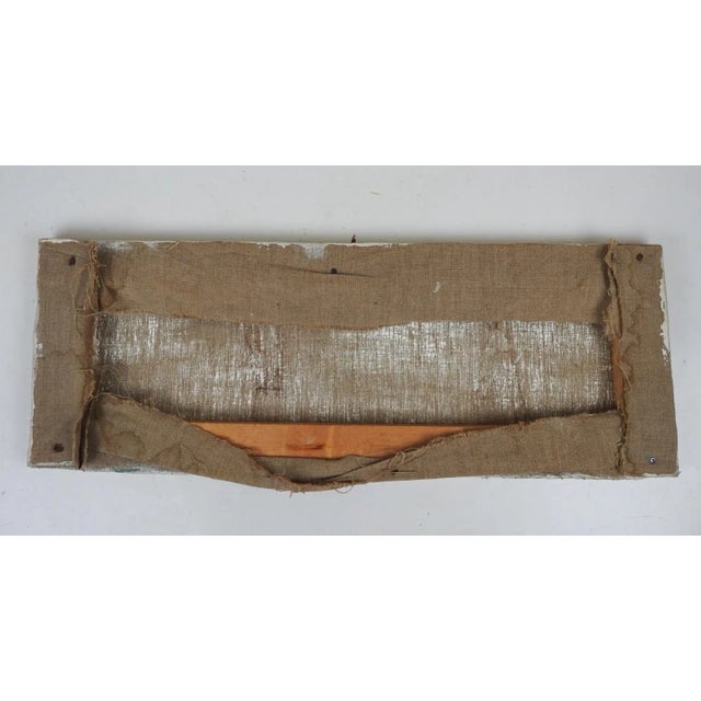 Mid 20th Century Turquoise Abstract Narrow Format Painting For Sale In Seattle - Image 6 of 6