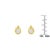 10K Yellow Gold 1/4 Cttw Round Brilliant-Cut Near Colorless Diamond Bezel-Set Stud Earrings (H-I Color, I1-I2 Clarity) For Sale In New York - Image 6 of 6