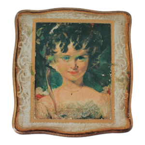 Vintage Footed Wooden Musical Jewelry Box