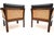 1960s Vintage Danish Leather and Cane Chairs by Illum Wikkelso for CFC Silkeborg, 1960, Set of 2 For Sale - Image 5 of 11