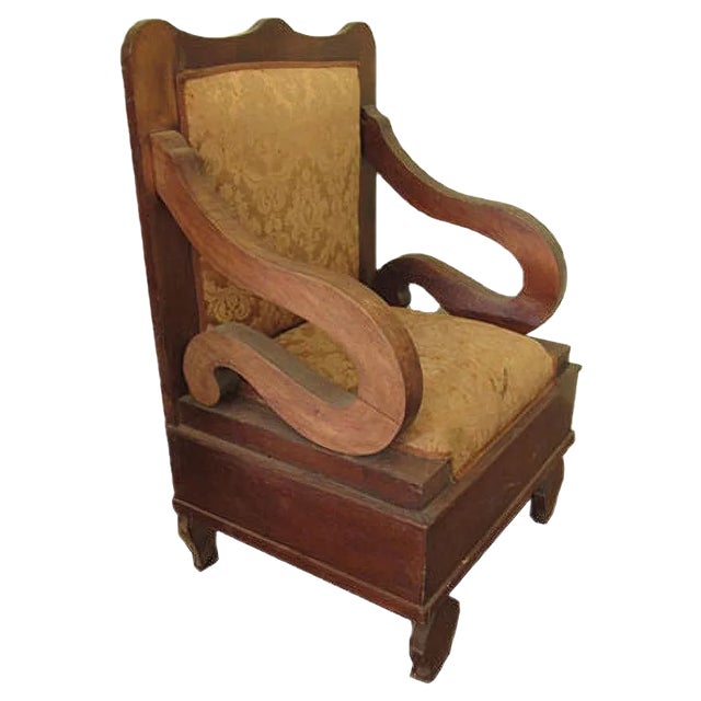Antique Empire Throne Armchair For Sale