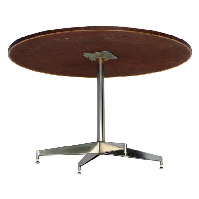 1960s MCM Eames Style 4' Round Table Metal Base For Sale - Image 9 of 11