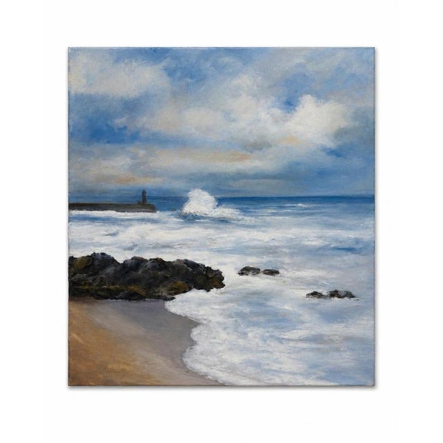 Jusa, Foz Do Douro, 20th Century, Acrylic on Canvas For Sale - Image 6 of 6
