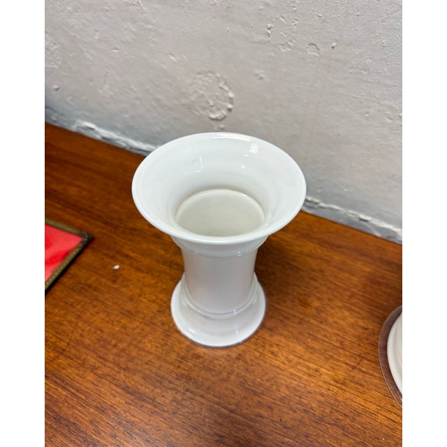 White Danish Art Glass Vases from Holmegaard, 1970s, Set of 2 For Sale - Image 8 of 9