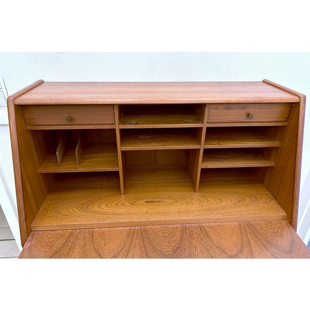 Vintage Secretaire in Teak from Bernhard Pedersen & Son For Sale - Image 10 of 18