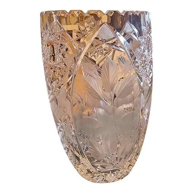 Vintage Crystal Vase For Sale
