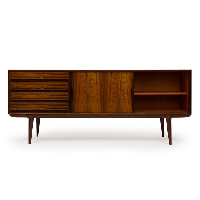 Brown Vintage Danish Mid-Century Omann Jun Møbelfabrik Model 18 Rosewood Credenza 1960s For Sale - Image 8 of 11