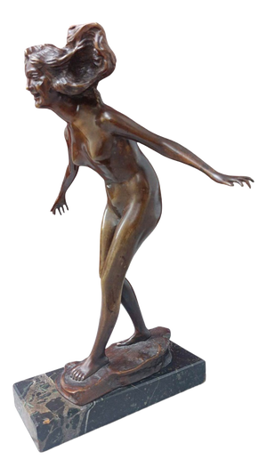 French School, Nude Sculpture, 1910, Bronze and Marble