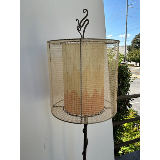 John Richard Sculptural Iron & Stone Floor Lamp For Sale In Atlanta - Image 6 of 7
