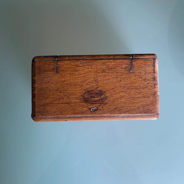 American Vintage Singer Tiger Oak Folding Wooden Puzzle Box For Sale - Image 3 of 8
