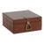 Chadwell Square Leather Decorative Box, Small For Sale