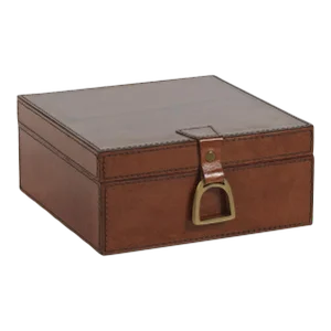 Chadwell Square Leather Decorative Box, Small