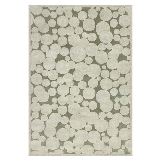 Doris Leslie Blau Collection Modern Bubble Design Rug by Alan Wanzanberg For Sale