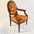 Vintage French Neoclassical Bergere Chair, Medallion Back and Open Arms, Newly Upholstered For Sale - Image 10 of 12