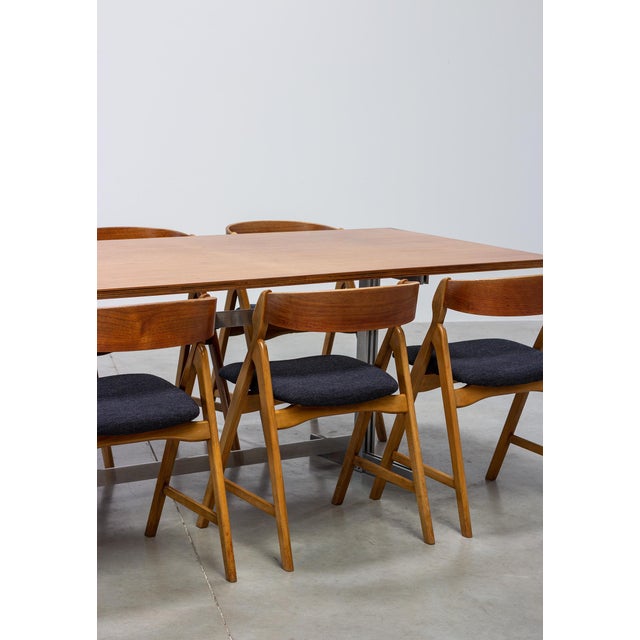 Model 71 Dining Chairs in Teak by Henning Kjærnulf, 1960s, Set of 6 For Sale - Image 9 of 12