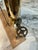 Stone Vintage Brass Oval Vanity Mirror With Marble Base For Sale - Image 7 of 10