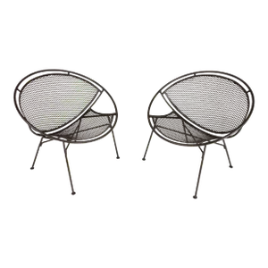 Vintage Maurizio Tempestini for Salterini Mid Century Modern"Radar" Patio Lounge Chairs- Set of 2, Attributed